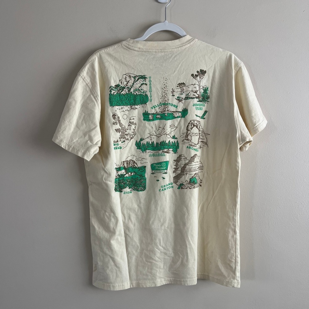 Parks Project National Parks Welcome Tee Pale Yellow Graphic Back Print Unisex M - Picture 5 of 6
